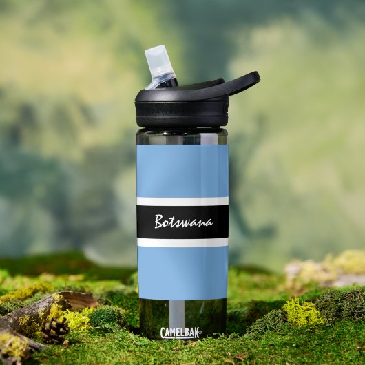 Botswana fles, patriottische Botswana vlag Waterfles (Buiten)
