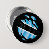 Botswana Gescheurde Vlag Ronde Button 7,6 Cm (Voorkant /achterkant)