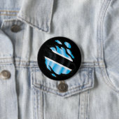 Botswana Gescheurde Vlag Ronde Button 7,6 Cm (In situ)