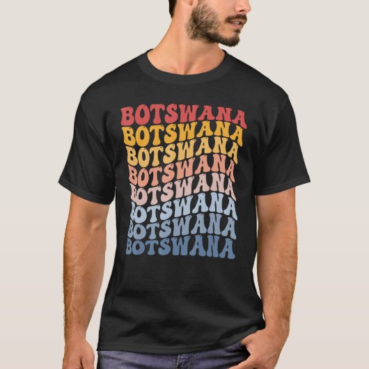 Botswana Groovy Retro Motswana T-shirt (Voorkant)