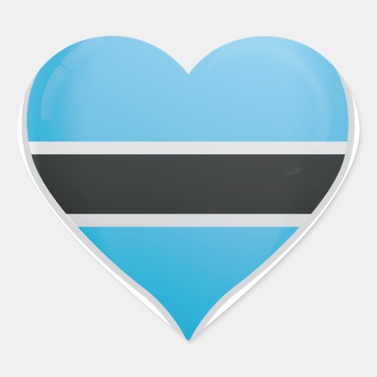Botswana houdt van vlag trots hart sticker (Voorkant)