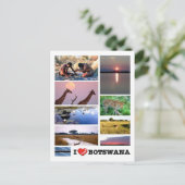 Botswana - I Love - Briefkaart (Staand voorkant)