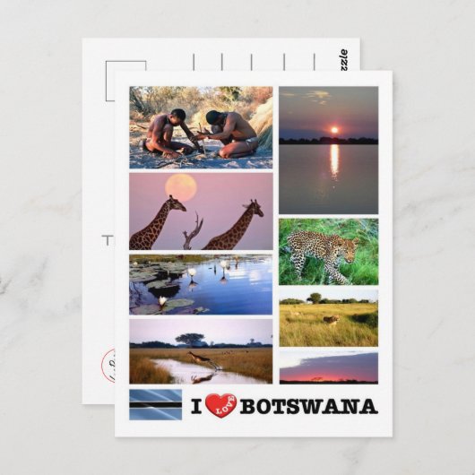 Botswana - I Love - Briefkaart (Voorkant / Achterkant)