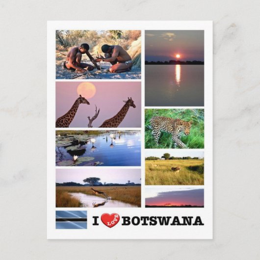Botswana - I Love - Briefkaart (Voorkant)