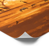 Botswana Illustration Travel Art Vintage Poster (Hoek)