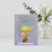 Botswana-kaart Briefkaart (Staand voorkant)