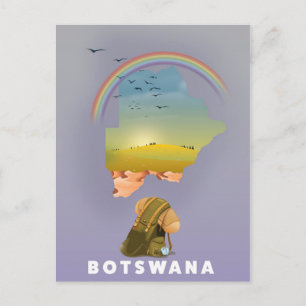 Botswana-kaart Briefkaart