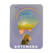Botswana kaart magneet (Verticaal)