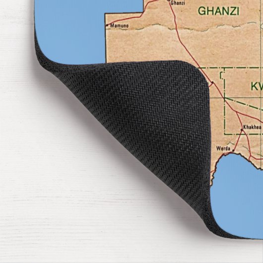 Botswana Kaart Mousepad Muismat (Hoek)
