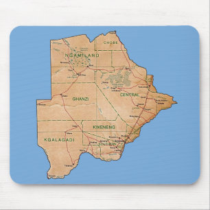 Botswana Kaart Mousepad Muismat