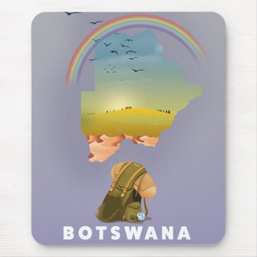 Botswana kaart muismat (Voorkant)