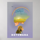 Botswana-kaart Poster (Voorkant)