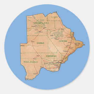 Botswana Kaart Sticker