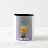Botswana kaart tweekleurige koffiemok (Center)