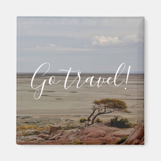 Botswana Kubu Baobab Island Go Travel Magnet (Voorkant)