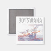 Botswana Kubu Island Baobab Tree Magnet (Voorkant / Achterkant)