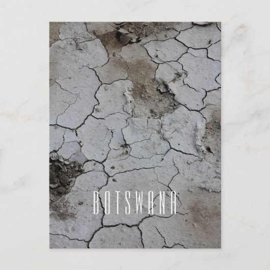 Botswana Landscape Zoutpannen met droge modder Briefkaart (Voorkant)