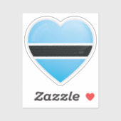 Botswana Love Flag Sticker (Vel)