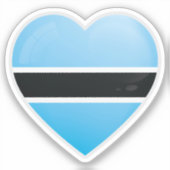 Botswana Love Flag Sticker (Voorkant)