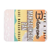 Botswana - Makgadikgadi Pan vintage reisposter Magneet (Horizontaal)