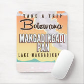 Botswana - Makgadikgadi Pan vintage reisposter Muismat (Met muis)