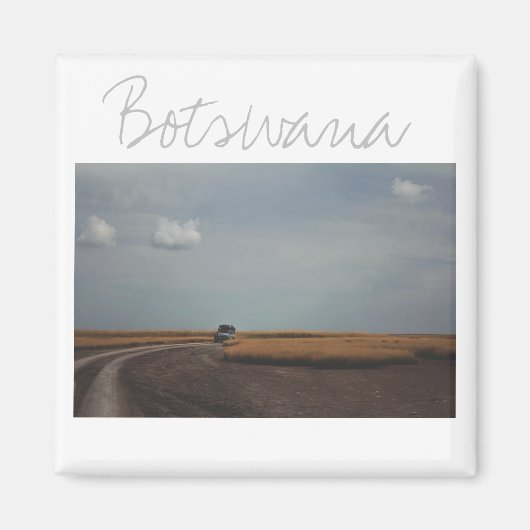 Botswana Makgadikgadi Salt Pans Car Travel Magnet (Voorkant)