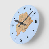 Botswana Map Clock Ronde Klok (Hoek)