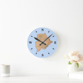 Botswana Map Clock Ronde Klok (Huis)