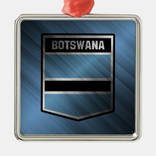 Botswana Metalen Ornament (Voorkant)