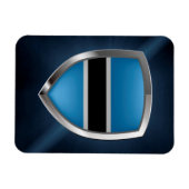 Botswana Mettalic Emblem Magneet (Horizontaal)