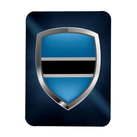 Botswana Mettalic Emblem Magneet (Verticaal)