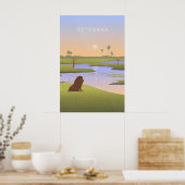 Botswana Minimal Travel Poster (Keuken)