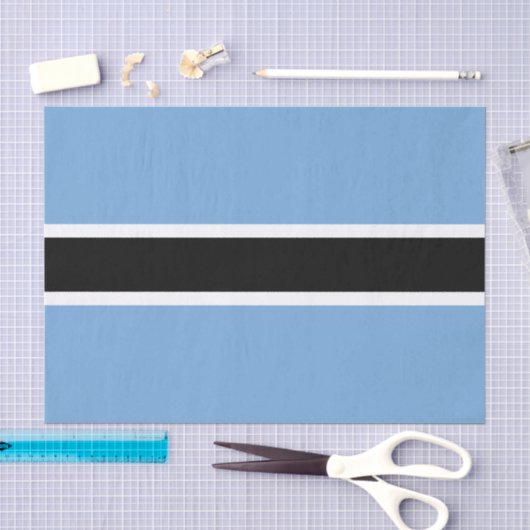 Botswana mode, Botswana Vlag tissuepapier (Craft)