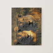 Botswana, Nationaal park Chobe, Leeuwinnen Legpuzzel (Verticaal)