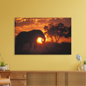 Botswana, Nationaal Park Chobe, Stier Olifant Canvas Afdruk (Insitu (Woonkamer))
