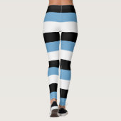 Botswana National Flag Colors Horizontal Striped Leggings (Achterkant)