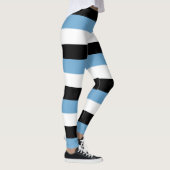 Botswana National Flag Colors Horizontal Striped Leggings (Rechts)