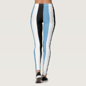 Botswana National Flag Colors Vertical Striped Leggings (Achterkant)