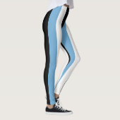 Botswana National Flag Colors Vertical Striped Leggings (Rechts)