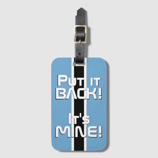 Botswana National Flag Funny Patriotic Bagagelabel (Voorkant (verticaal))
