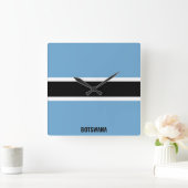 Botswana National Flag Patriotic Vierkante Klok (Huis)
