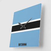Botswana National Flag Patriotic Vierkante Klok (Hoek)