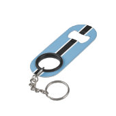 Botswana National Pride Patriotic Mini Flessenopener (Achterkant Gekanteld)