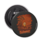 Botswana Natuur Button Flesopener (Voorkant)