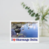 Botswana - Okavango Delta - Ik hou van - Briefkaart (Staand voorkant)