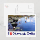 Botswana - Okavango Delta - Ik hou van - Briefkaart (Voorkant / Achterkant)