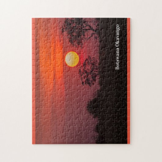 Botswana Okavango Delta Sunset Legpuzzel (Verticaal)