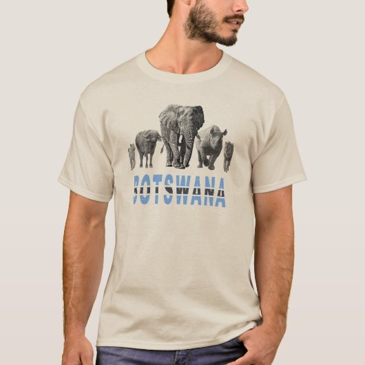 Botswana Pride Big 5 Wildlife voor Botswana Fans T-shirt (Voorkant)