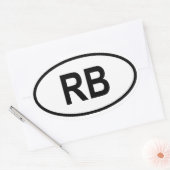 Botswana "RB" Ovale Sticker (Envelop)