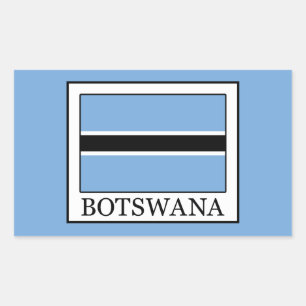 Botswana Rechthoekige Sticker